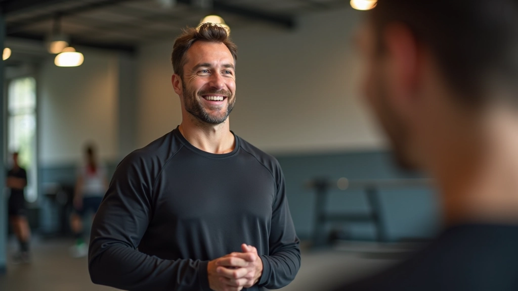Trainer geeft positieve feedback aan deelnemer met geruststellend gebaar in trainingssetting