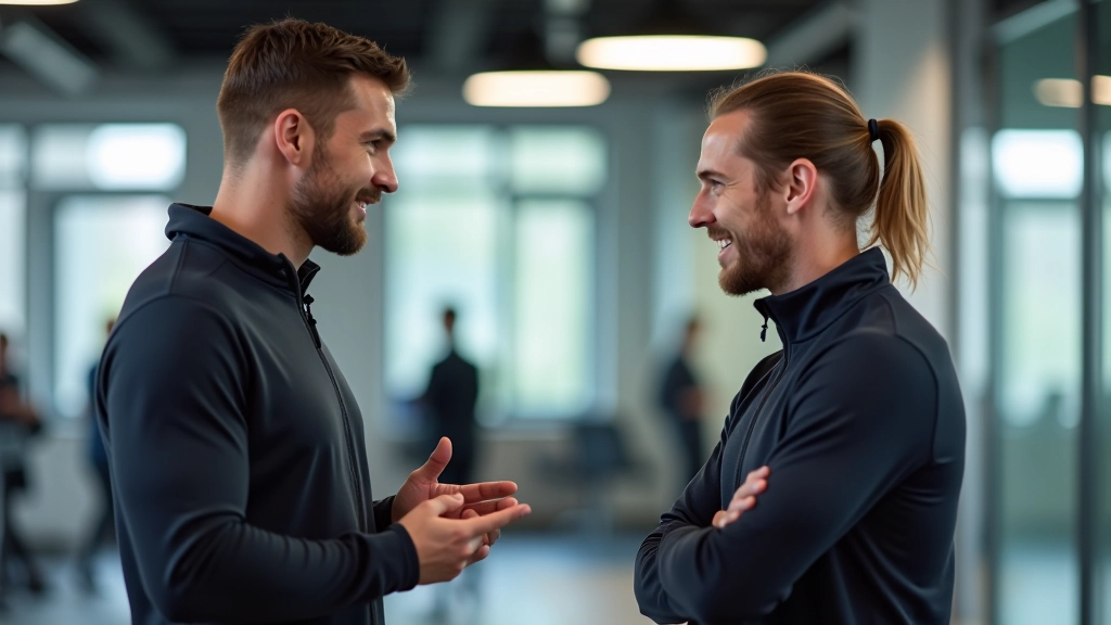 Twee trainers demonstreren het sandwichtechniek principe met positief negatief positief bericht